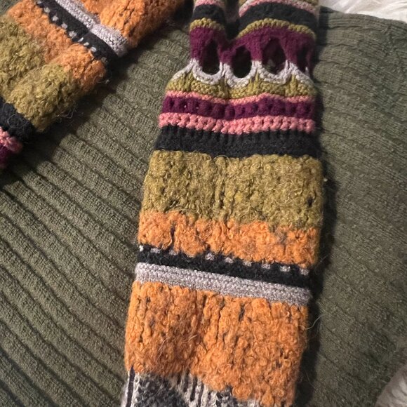 Free People Ribbed Sweater | XS | Olive Green | Statement Sleeves cowl neck - Picture 4 of 6